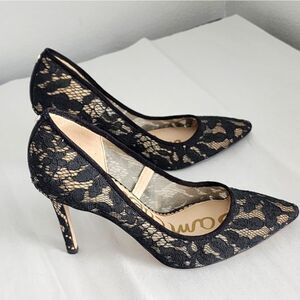Sam Edelman Black Lace Heels
